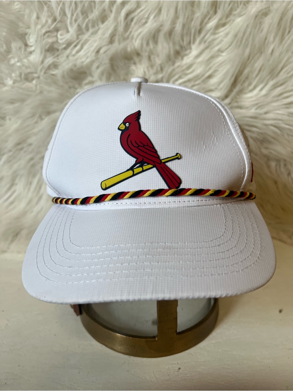 St Louis Cardinals MLB White Retro Rope Trucker Snapback Hat